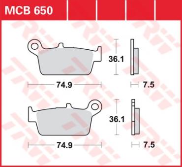 TRW Scheibenbremsbelag MCB650