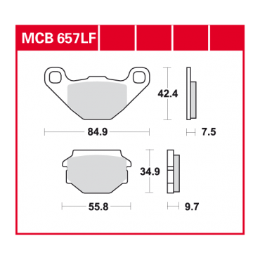 TRW Scheibenbremsbelag MCB657