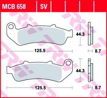 TRW Scheibenbremsbelag MCB658SV