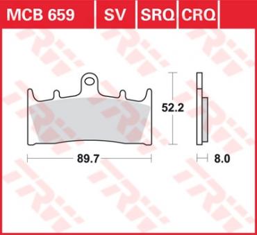 TRW Scheibenbremsbelag MCB659SV