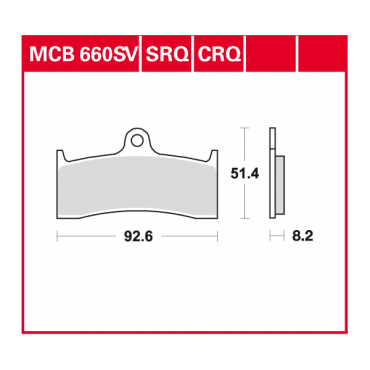 TRW Scheibenbremsbelag MCB660CRQ