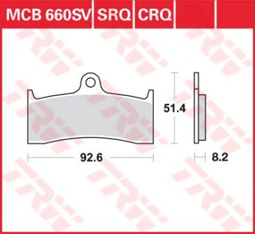 TRW Scheibenbremsbelag MCB660SV