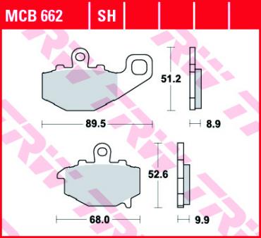 TRW Scheibenbremsbelag MCB662SH