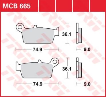 TRW Scheibenbremsbelag MCB665