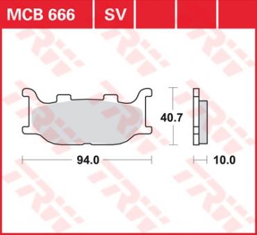 TRW Scheibenbremsbelag MCB666SV