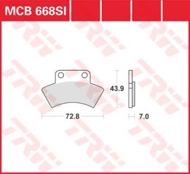TRW Scheibenbremsbelag MCB668SI