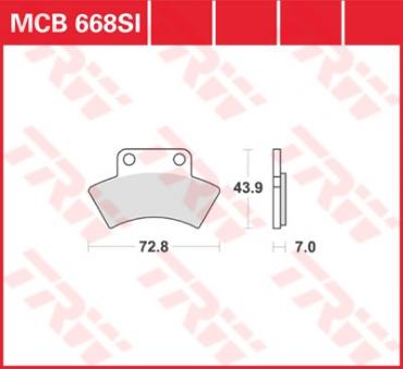 TRW Scheibenbremsbelag MCB668SI