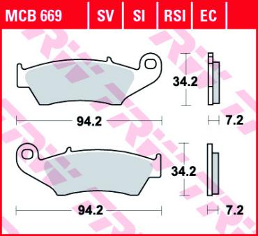 TRW Scheibenbremsbelag MCB669SV