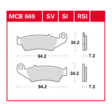 TRW Scheibenbremsbelag MCB669SI