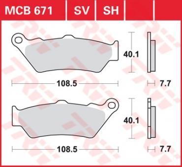 TRW Scheibenbremsbelag MCB671SV
