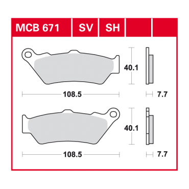 TRW Scheibenbremsbelag MCB671