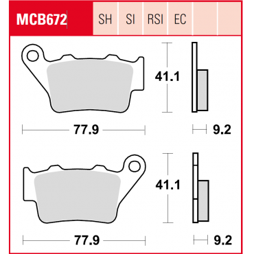 TRW Scheibenbremsbelag MCB672EC