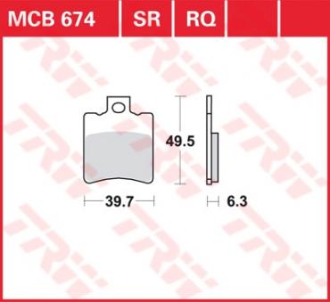 TRW Scheibenbremsbelag MCB674SR