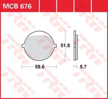 TRW Scheibenbremsbelag MCB676