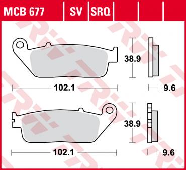 TRW Scheibenbremsbelag MCB677TRQ