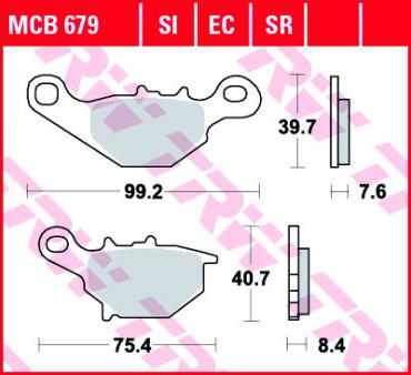 TRW Scheibenbremsbelag MCB679SR