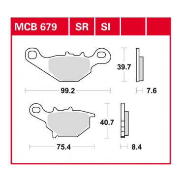 TRW Scheibenbremsbelag MCB679