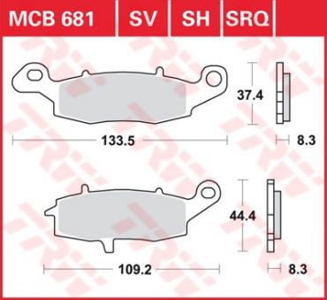 TRW Scheibenbremsbelag MCB681TRQ