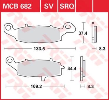 TRW Scheibenbremsbelag MCB682TRQ