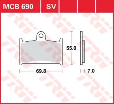TRW Scheibenbremsbelag MCB690
