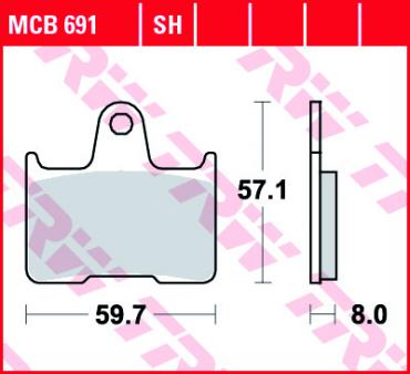 TRW Scheibenbremsbelag MCB691SH