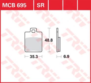 TRW Scheibenbremsbelag MCB695