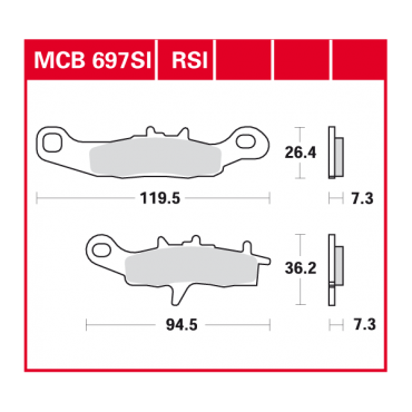 TRW Scheibenbremsbelag MCB697RSI