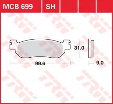 TRW Scheibenbremsbelag MCB699