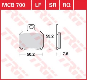 TRW Scheibenbremsbelag MCB700