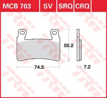 TRW Scheibenbremsbelag MCB703TRQ