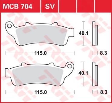 TRW Scheibenbremsbelag MCB704SV