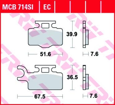 TRW disc brake pads MCB714EC