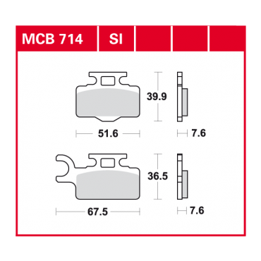 TRW disc brake pads MCB714SI