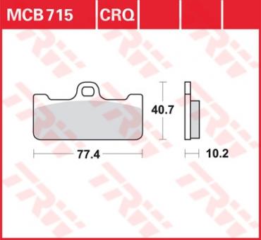 TRW disc brake pads MCB715CRQ