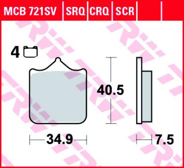 TRW Scheibenbremsbelag MCB721SCR