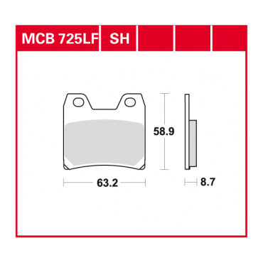 TRW disc brake pads MCB725SH