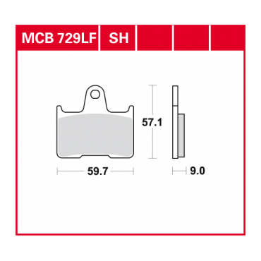 TRW Scheibenbremsbelag MCB729SH