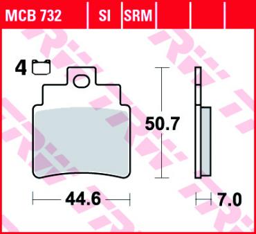 TRW Scheibenbremsbelag MCB732SRM