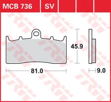 TRW Scheibenbremsbelag MCB736