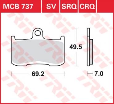 TRW Scheibenbremsbelag MCB737TRQ