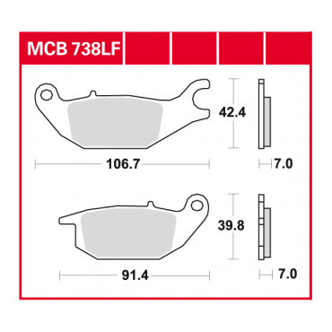 TRW disc brake pads MCB738