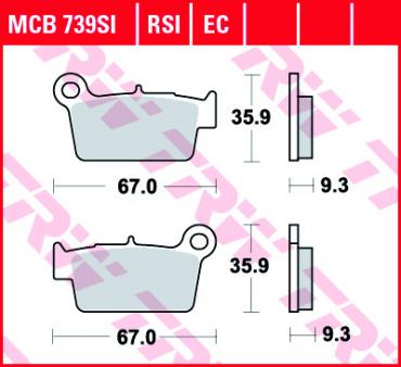 TRW Scheibenbremsbelag MCB739EC