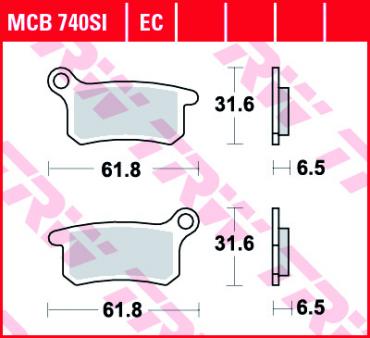 TRW Scheibenbremsbelag MCB740EC