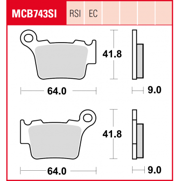 TRW Scheibenbremsbelag MCB743EC