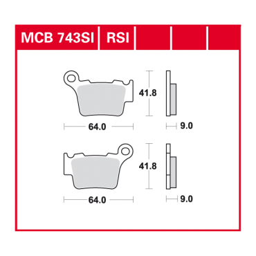 TRW Scheibenbremsbelag MCB743RSI