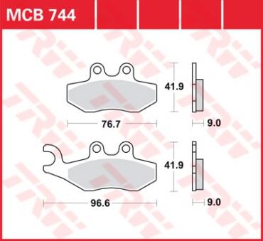 TRW Scheibenbremsbelag MCB744