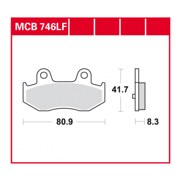 TRW Scheibenbremsbelag MCB746