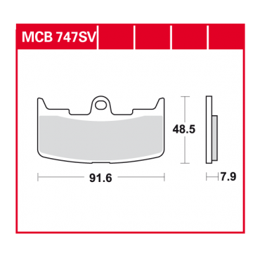 TRW Scheibenbremsbelag MCB747SV