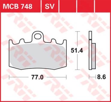 TRW Scheibenbremsbelag MCB748SV