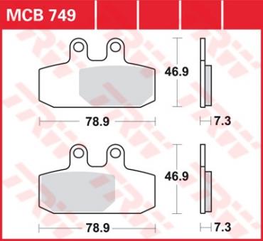 TRW Scheibenbremsbelag MCB749